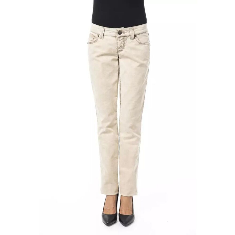 BYBLOS Beige Cotton Women Women's Jeans